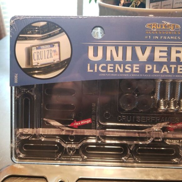 Universal License Plate Tag Holder - Mounting Bumper Kit Bracket 79000 - Picture 2 of 6